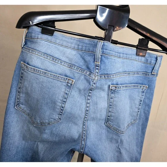 Just Black | Distressed Skinny Jeans | Light Medium Wash Size 29 Mid Rise Ankle - Picture 11 of 15